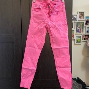 J. Crew pink ankle denim